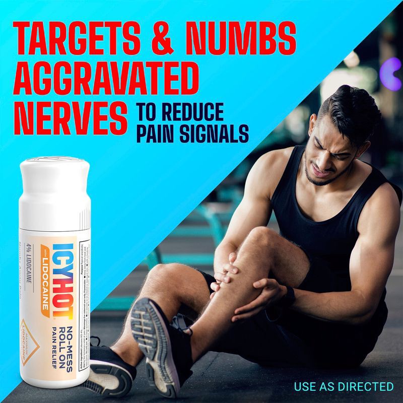 slide 4 of 10, Icy Hot Max Pain Reliever No Mess Applicator with Lidocaine - 2.5oz, 2.5 oz