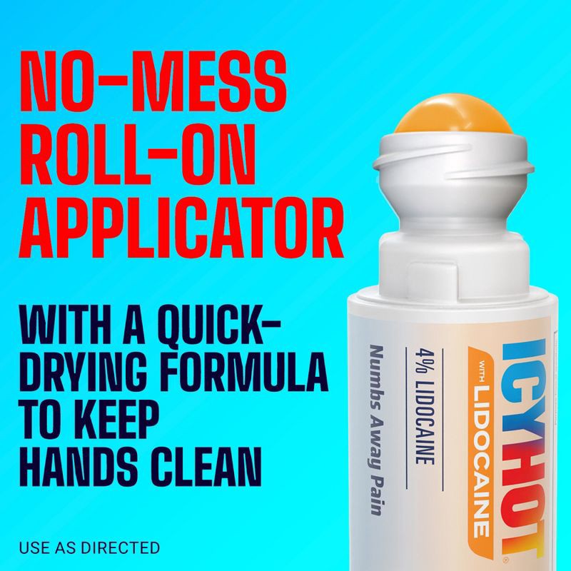 slide 7 of 10, Icy Hot Max Pain Reliever No Mess Applicator with Lidocaine - 2.5oz, 2.5 oz