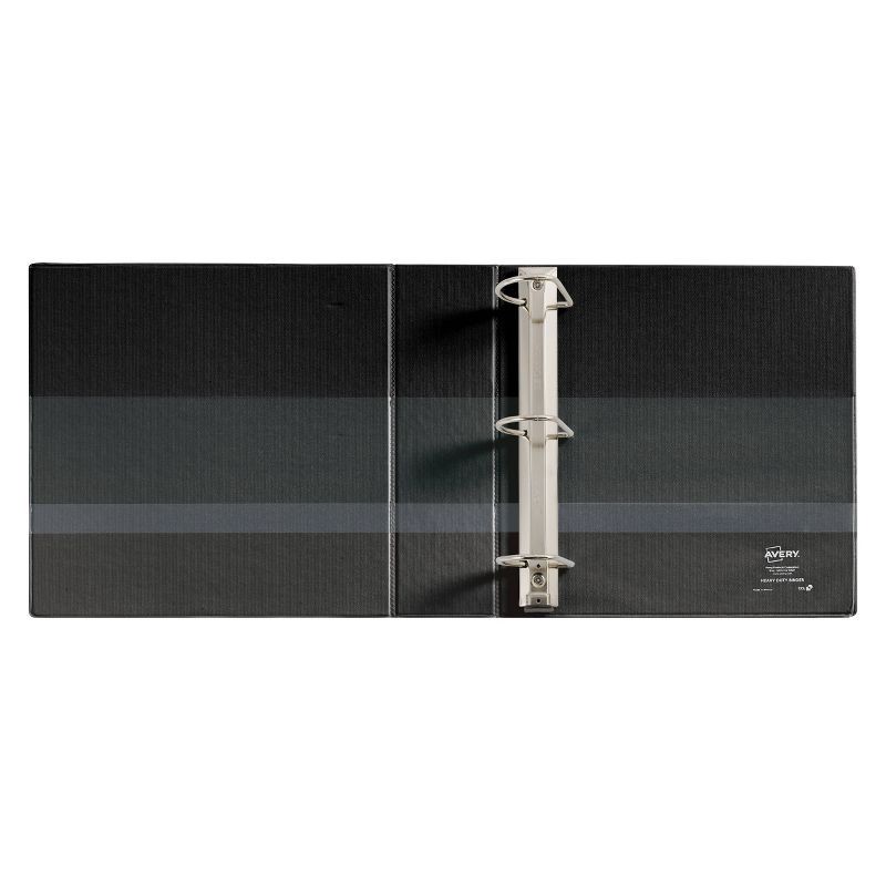 slide 3 of 4, Avery 670 Sheet 3" Heavy Duty Non Stick View Ring Binder Black: 3 Inch D-Ring, Polypropylene, 4 Pockets, Clear Hard Cover, 670 sheets