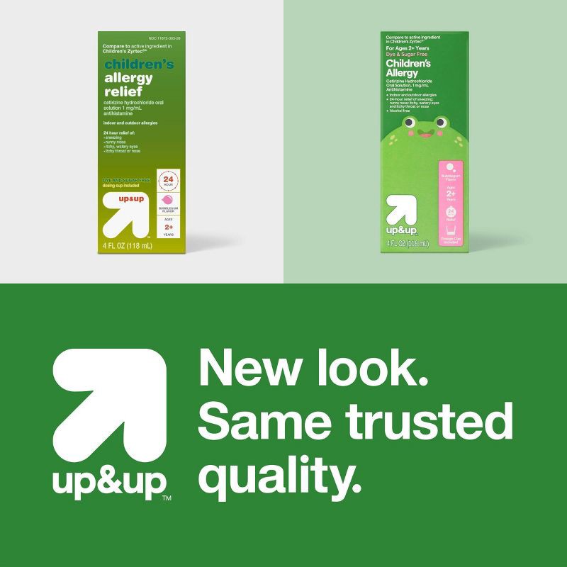 slide 5 of 5, Cetirizine 5mg Allergy Relief Liquid - Bubblegum - 4 fl oz - up&up™, 5mg, 4 fl oz