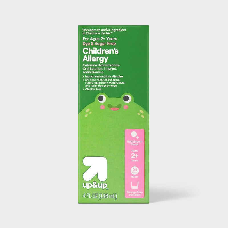 slide 1 of 5, Cetirizine 5mg Allergy Relief Liquid - Bubblegum - 4 fl oz - up&up™, 5mg, 4 fl oz