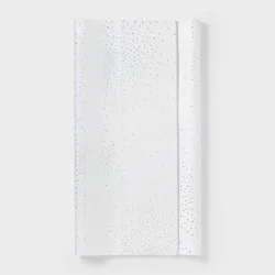 8ct Tissue Paper White/Silver Foil Dots Print - Spritz™: Classic Polka Dot Design for All Occasions, 16.5" x 24"