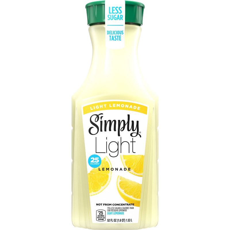 slide 2 of 9, Simply Beverages Simply Light Lemonade Juice Drink - 52 fl oz, 52 fl oz