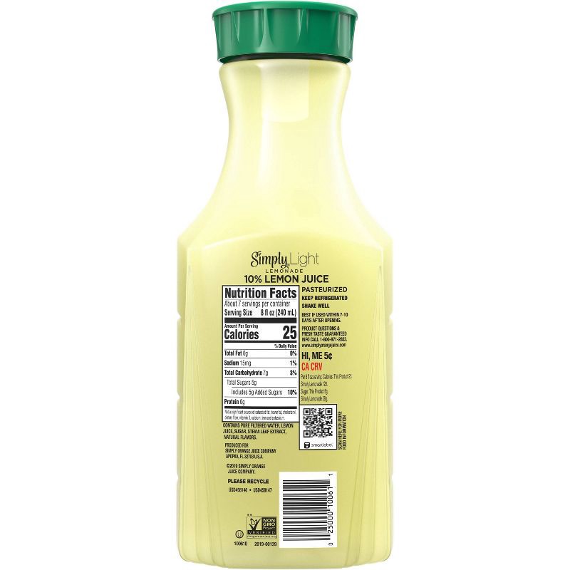 slide 5 of 9, Simply Beverages Simply Light Lemonade Juice Drink - 52 fl oz, 52 fl oz