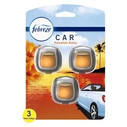 Febreze Car Odor-Eliminating Car Freshener Vent Clip Hawaiian Aloha Scent - .2oz/3ct