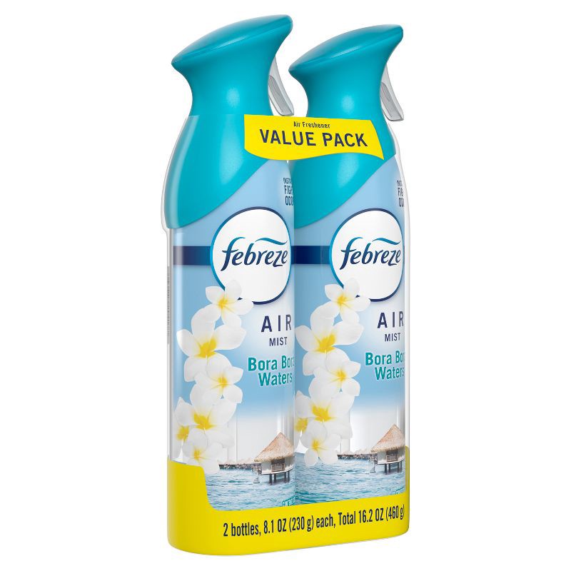 slide 11 of 12, Febreze Air Mist Odor-Fighting Air Freshener - Bora Bora Waters - 8.1oz/2pk, 8.1 oz, 2 ct