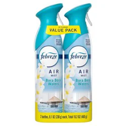 Febreze Air Mist Odor-Fighting Air Freshener - Bora Bora Waters - 8.1oz/2pk