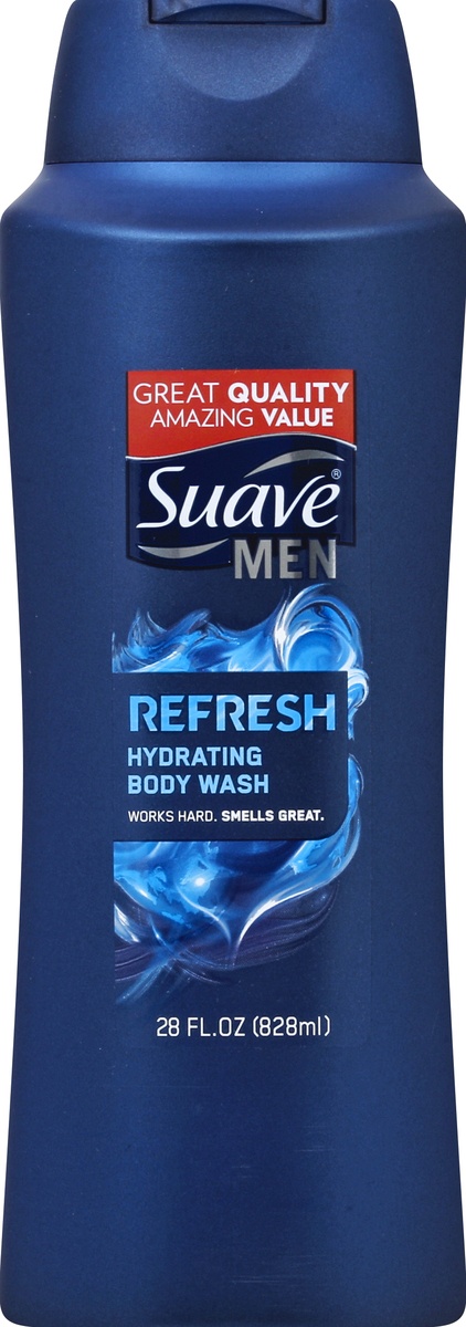 slide 3 of 3, Suave Men Body Wash Refresh, 28 oz, 28 oz