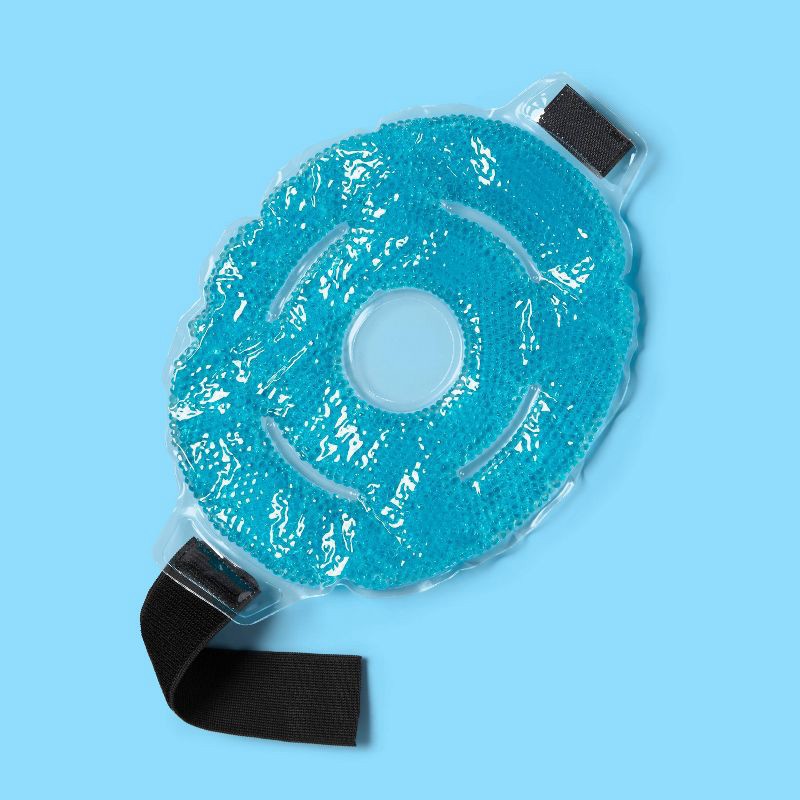 slide 2 of 3, 14"x10.25" Hot + Cold Gel Bead Knee Wrap with Strap - up&up™, 1 ct