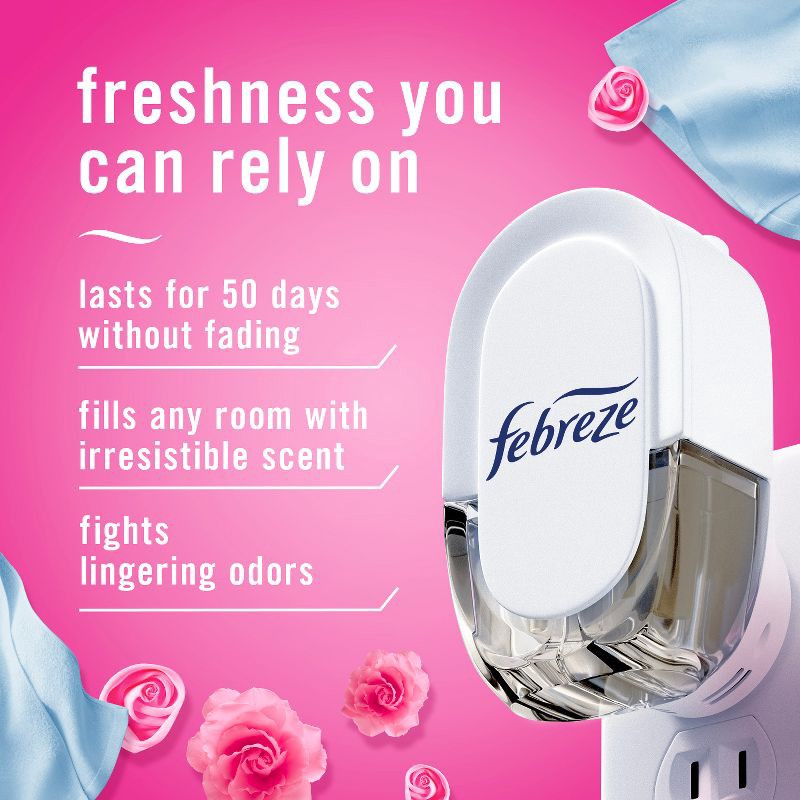 slide 2 of 11, Febreze Odor-Fighting Fade Defy Plug Air Freshener Refill - Downy April Fresh - 0.87 fl oz/2pk, 2 ct; 0.87 fl oz