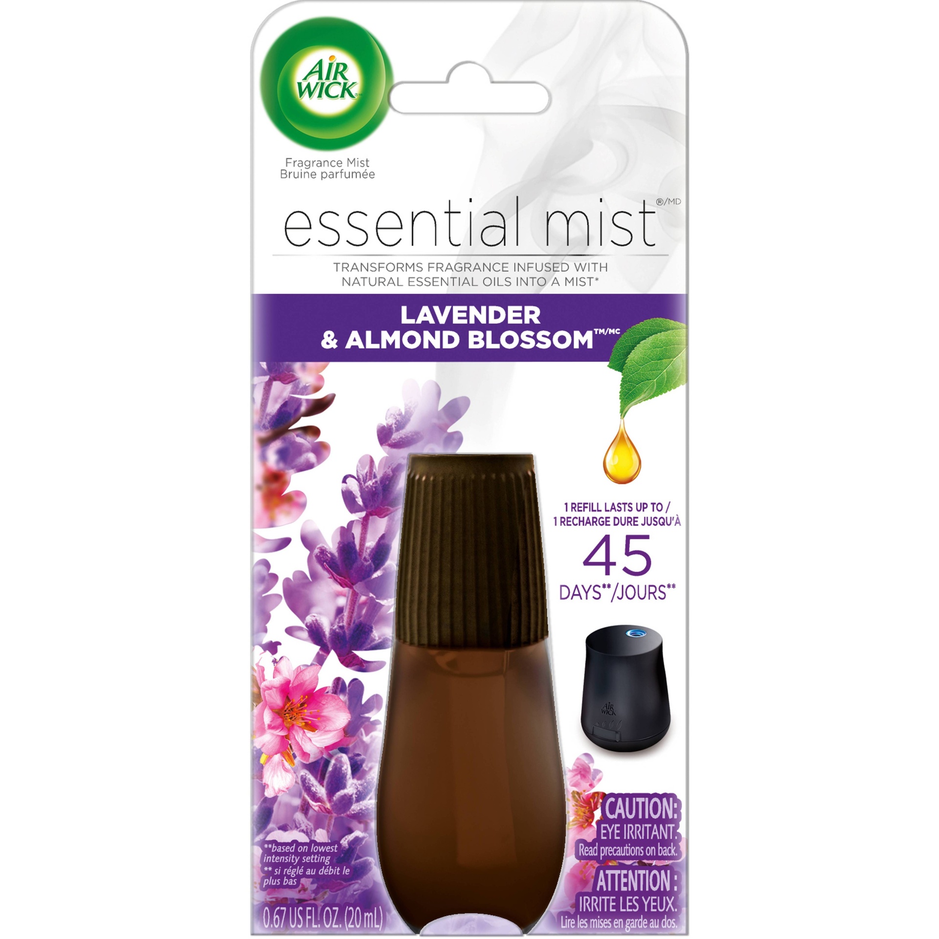 slide 1 of 8, Air Wick Essential Mist Lavender & Almond Blossom Air Freshener Refill - 0.67oz, 0.67 oz