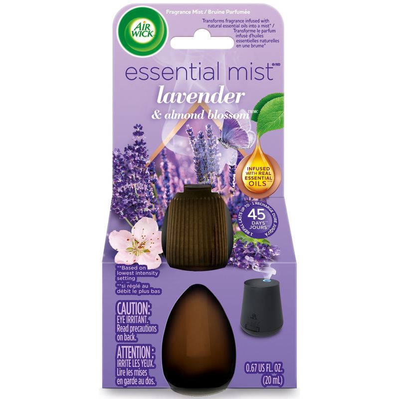 slide 1 of 8, Air Wick Essential Mist Lavender & Almond Blossom Air Freshener Refill - 0.67oz, 0.67 oz