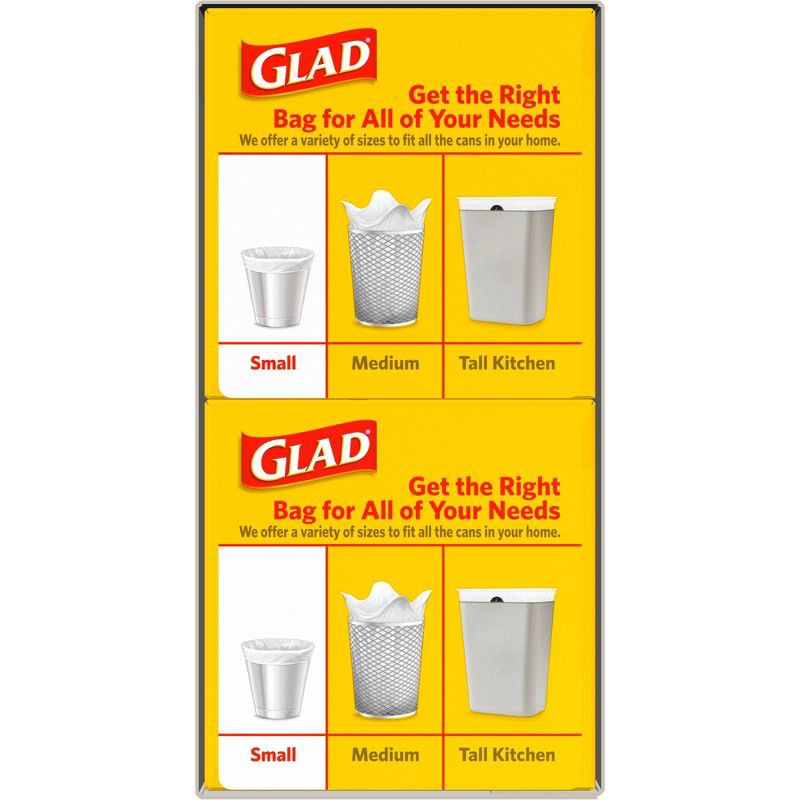 slide 9 of 11, Glad Small Trash Bags 4 Gallon Twist Tie Value Pack - White - 60ct, 4 gal, 60 ct