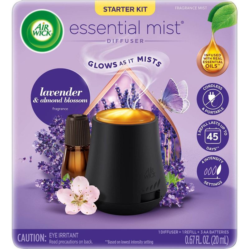 slide 1 of 6, Air Wick Essential Mist Lavender & Almond Blossom Air Freshener - 0.67oz, 0.67 oz