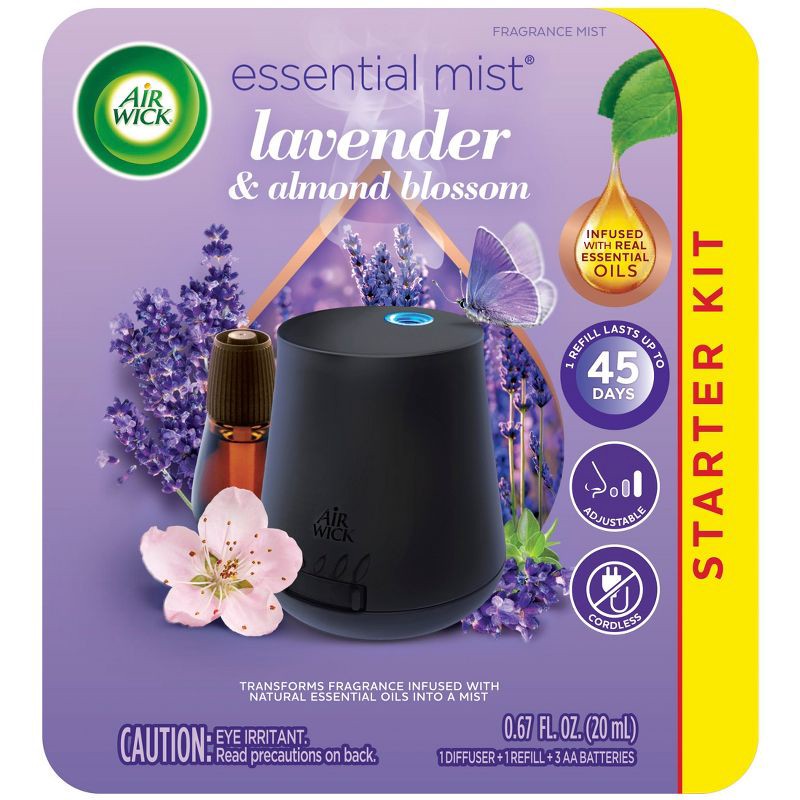 slide 1 of 6, Air Wick Essential Mist Lavender & Almond Blossom Air Freshener - 0.67oz, 0.67 oz