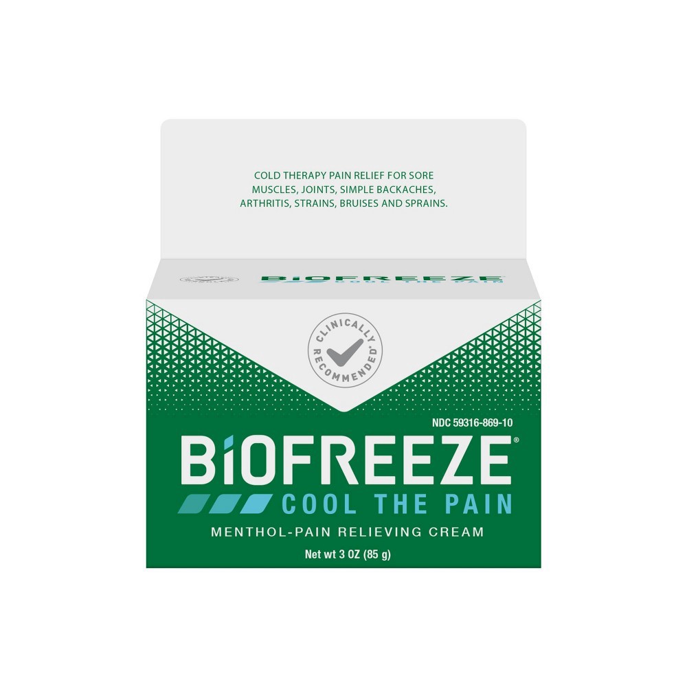 slide 5 of 8, Biofreeze Pain Relieving Cream - 3oz, 3 oz