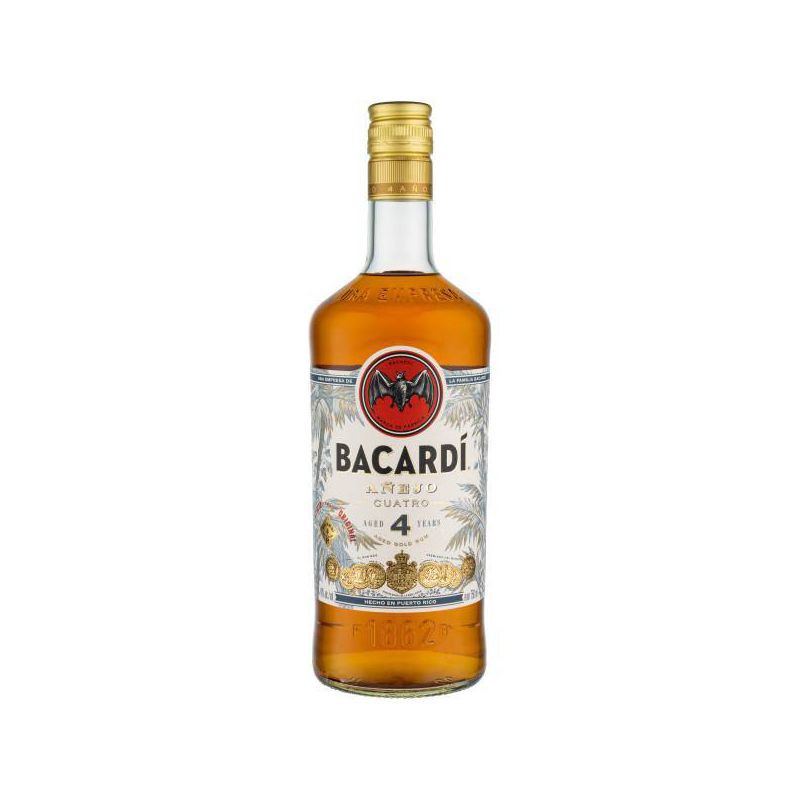 slide 1 of 7, Bacardi 4yr Anejo Cuatro Rum - 750ml Bottle, 750 ml