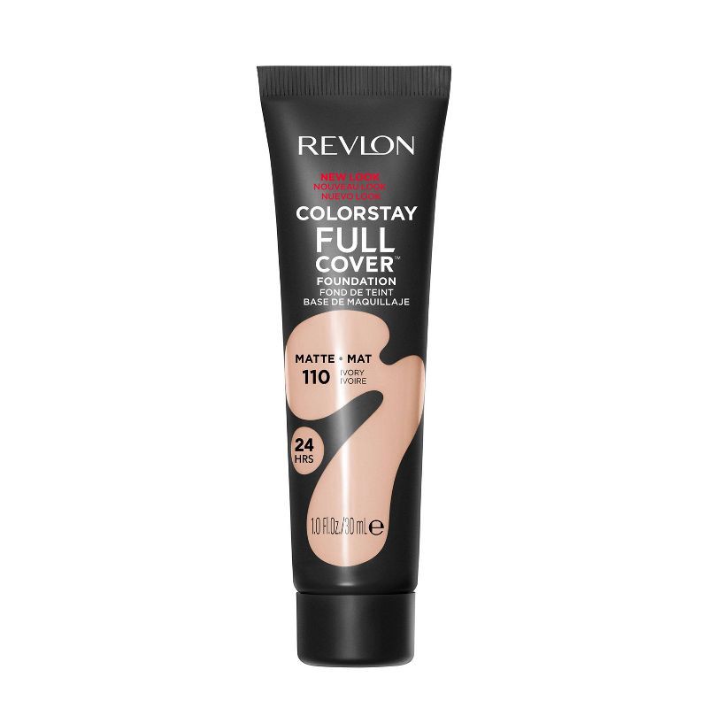 slide 1 of 4, Revlon ColorStay Full Cover Matte Foundation - 110 Ivory - 1 fl oz, 1 fl oz