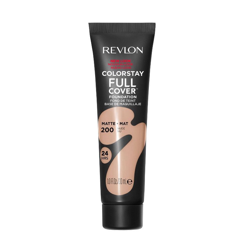 slide 1 of 4, Revlon ColorStay Full Cover Matte Foundation - 200 Nude - 1 fl oz, 1 fl oz