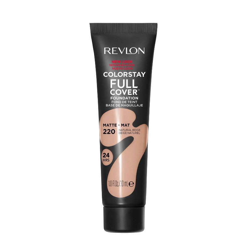 slide 1 of 4, Revlon ColorStay Full Cover Matte Foundation - 220 Natural Beige - 1 fl oz, 1 fl oz