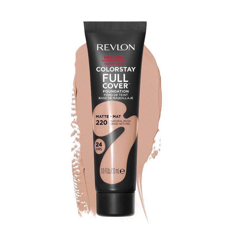 slide 3 of 4, Revlon ColorStay Full Cover Matte Foundation - 220 Natural Beige - 1 fl oz, 1 fl oz