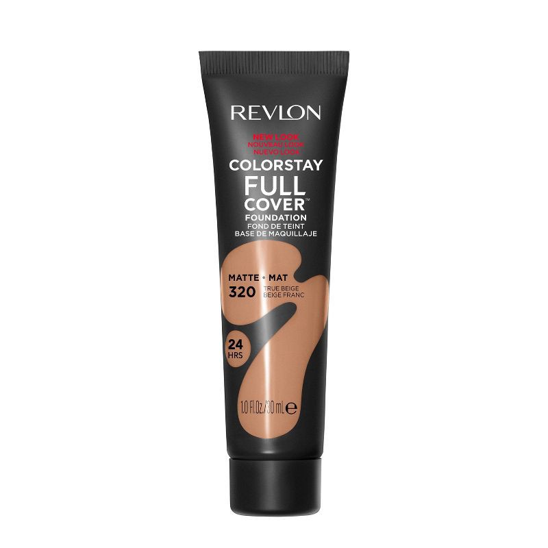 slide 1 of 4, Revlon ColorStay Full Cover Matte Foundation - 320 True Beige - 1 fl oz, 1 fl oz