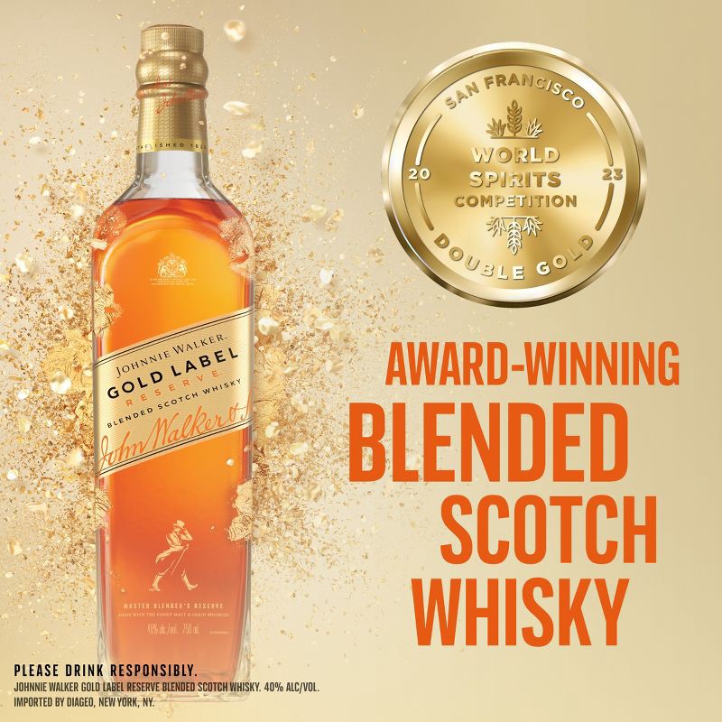 slide 2 of 7, Johnnie Walker Gold Label Scotch Whisky - 750ml Bottle, 750 ml