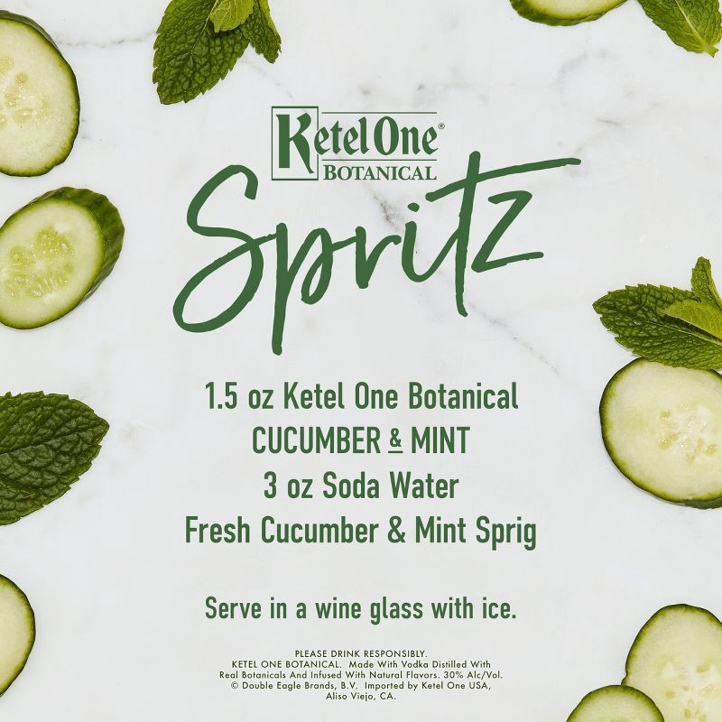 slide 3 of 10, Ketel One Botanical Cucumber Mint Vodka - 750ml Bottle, 750 ml