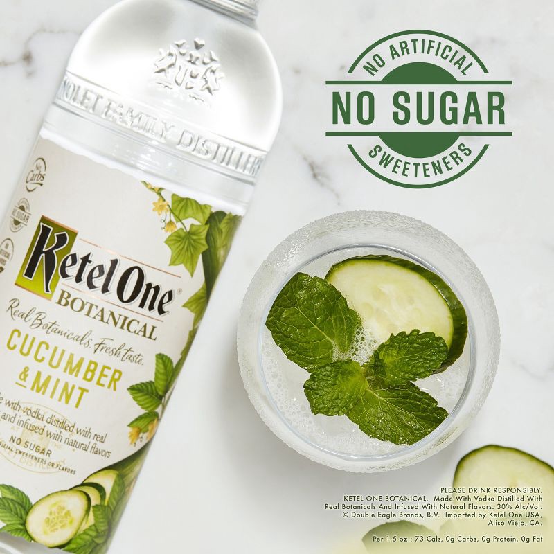 slide 4 of 10, Ketel One Botanical Cucumber Mint Vodka - 750ml Bottle, 750 ml