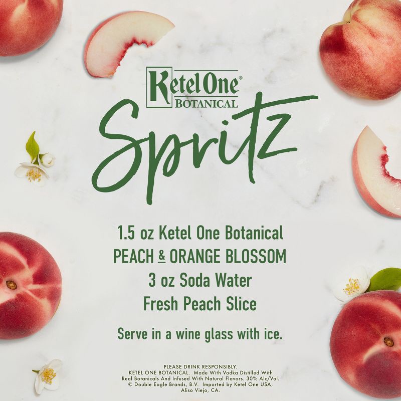 slide 4 of 7, Ketel One Botanicals Peach Orange Blossom Vodka - 750ml Bottle, 750 ml