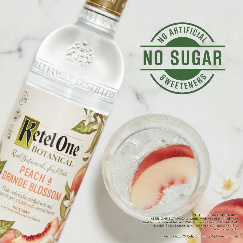 slide 5 of 7, Ketel One Botanicals Peach Orange Blossom Vodka - 750ml Bottle, 750 ml