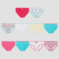 Hanes Girls' Bonus Pack 10 Cotton Classic Briefs - Colors Vary 16