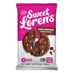 Sweet Loren's Fudgy Brownie Cookie Dough, Gluten Free & Vegan- 12oz/12ct