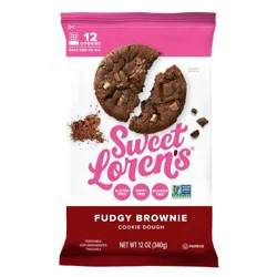 Sweet Loren's Gluten Free Vegan Fudgy Brownie Cookie Dough - 12oz/12ct