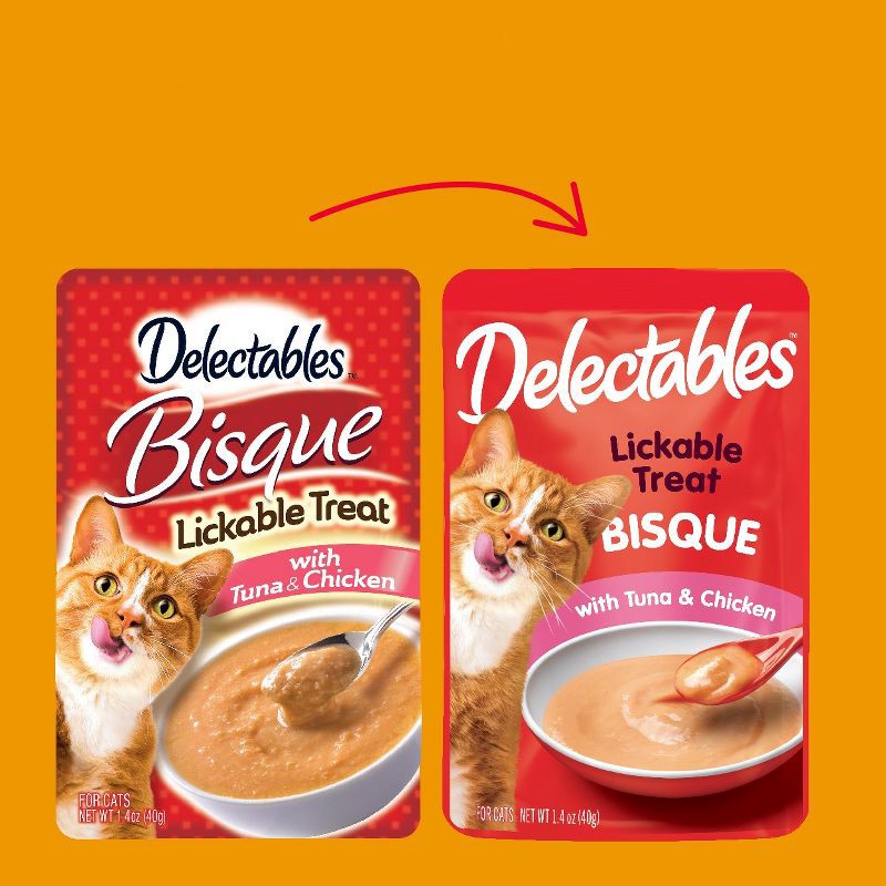 slide 3 of 4, Hartz Delectables Bisque with Tuna & Chicken Lickable Cat Treats - 1.4oz, 1.4 oz