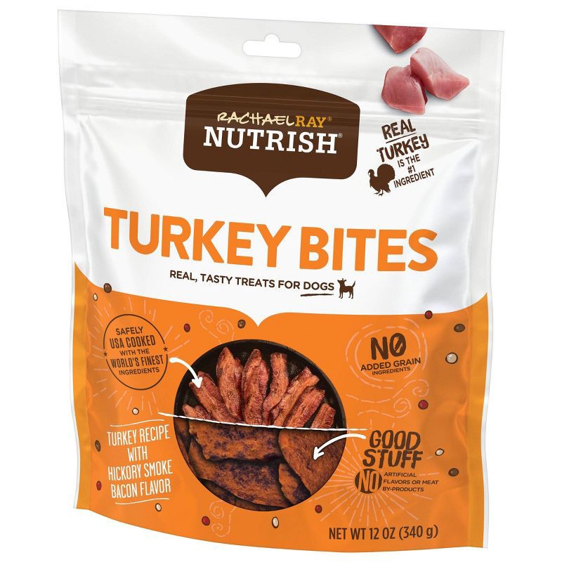 slide 4 of 5, Nutrish Hickory Smoked Grain Free Turkey Bacon Jerky Dog Treats - 12oz, 12 oz