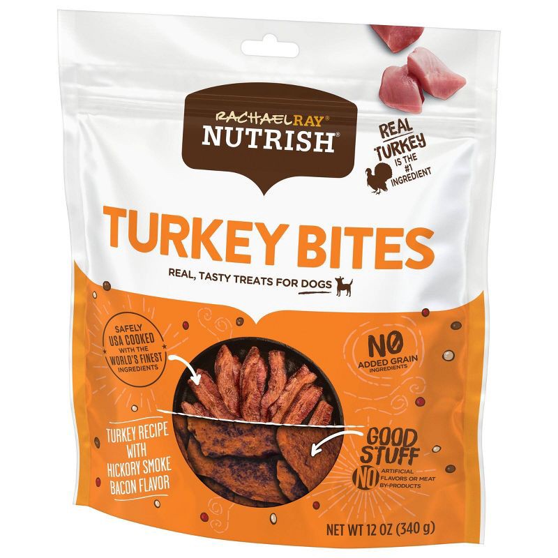 slide 4 of 5, Rachael Ray Nutrish Hickory Smoked Grain Free Turkey Bacon Jerky Dog Treats - 12oz, 12 oz