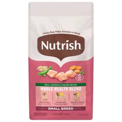 Nutrish Small Breed Real Chicken and Vegetable Recipe Whole Health Blend Dry Dog Food - 6lbs