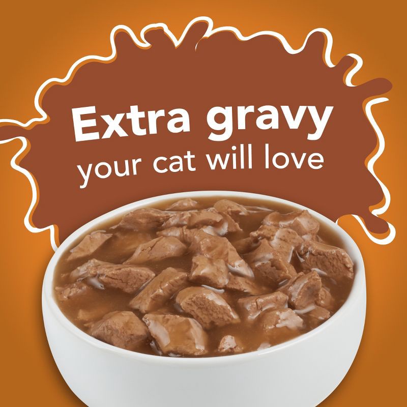 slide 3 of 5, Purina Friskies Extra Gravy Chunky Chicken, Turkey, Salmon & Beef Wet Cat Food - 5.5oz/24ct Variety Pack, 24 ct; 5.5 oz