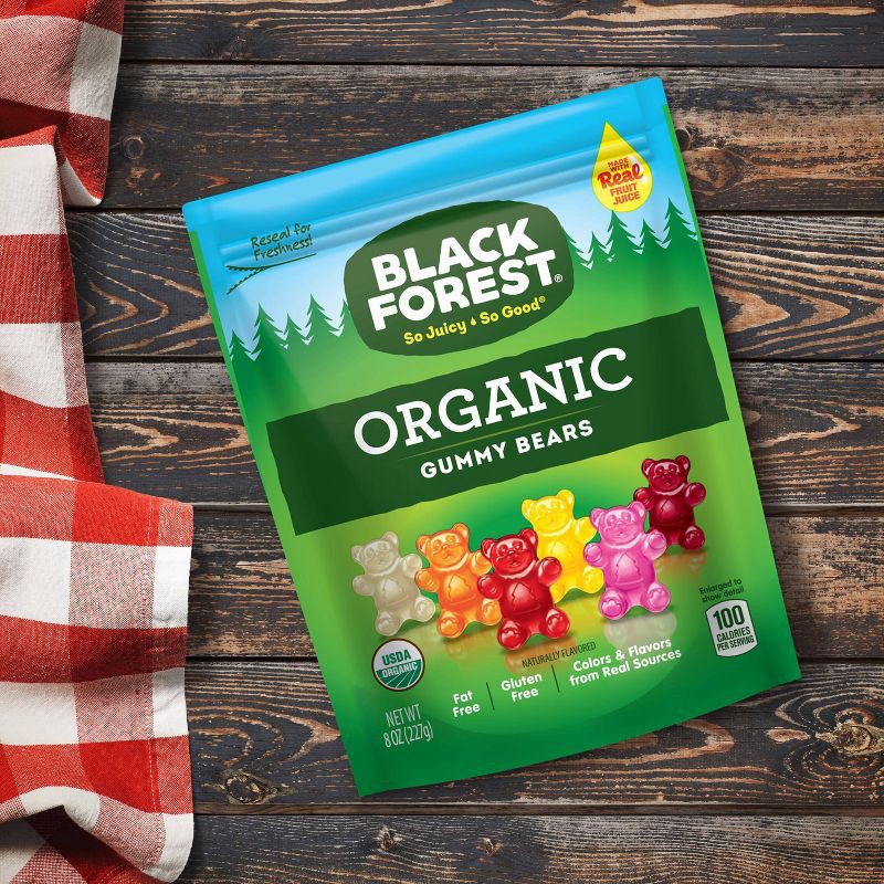 slide 2 of 7, Black Forest Organic Gummy Bears Candy - 8oz, 8 oz