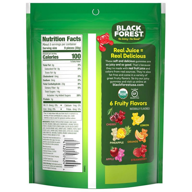 slide 6 of 7, Black Forest Organic Gummy Bears Candy - 8oz, 8 oz