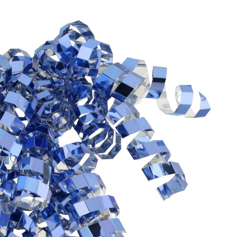 slide 2 of 2, 7" Glitter Crimped Curl Swirl Gift Bow Blue - Spritz™, 1 ct