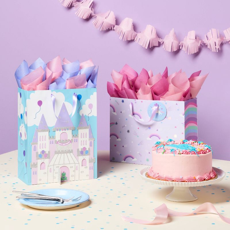 slide 2 of 3, 20ct Tissue Paper Purple/Pink - Spritz™: Gift Bag Accessories, Solid Pattern, All Occasions, 16.5"x24", 20 ct