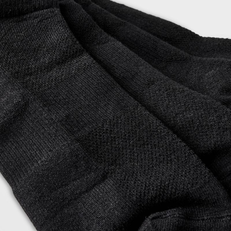 slide 3 of 3, Men's Odor Resistant No Show Socks 6pk - Goodfellow & Co™ Black 6-12: Arch Support, Reinforced Heel & Toe, 6 ct