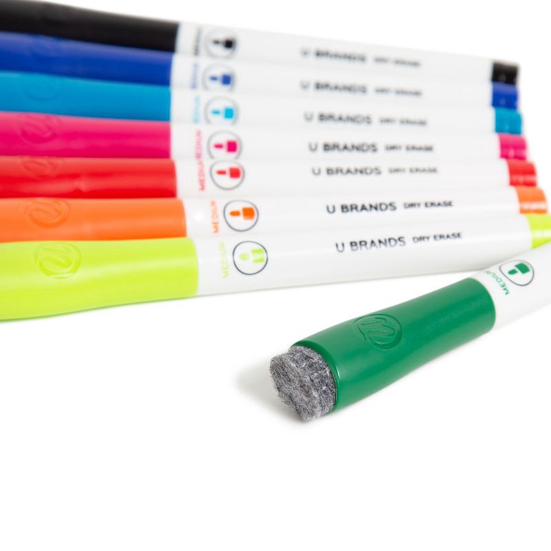 slide 3 of 4, U Brands 8ct Medium Point Dry Erase Markers, 8 ct