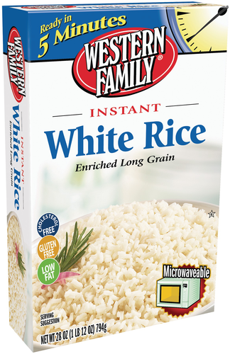 slide 1 of 1, Western Family Instant Rice, 28 oz