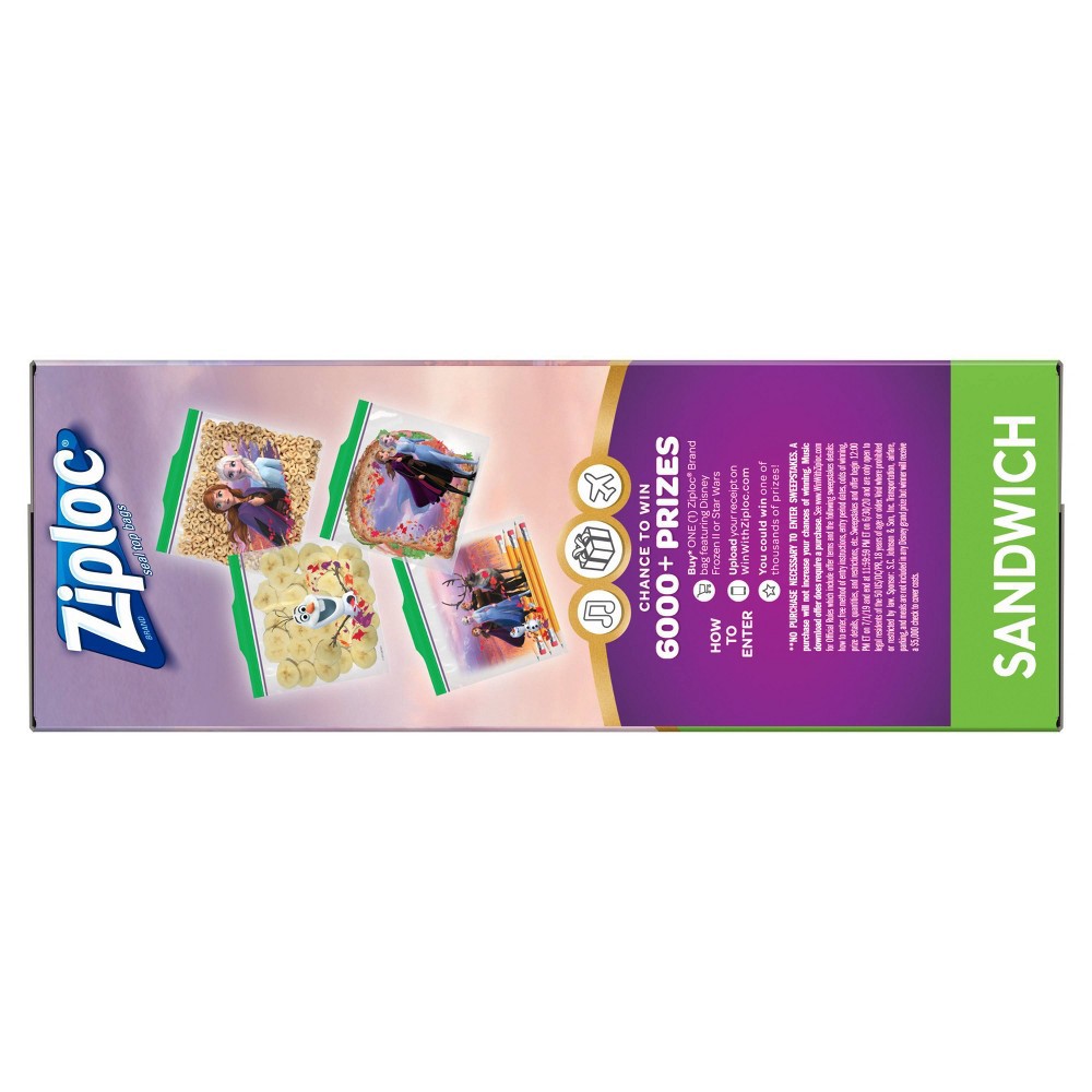 slide 6 of 9, Ziploc Brand Sandwich Bags - Disney's Frozen 2 - 66ct, 2 x 66 ct
