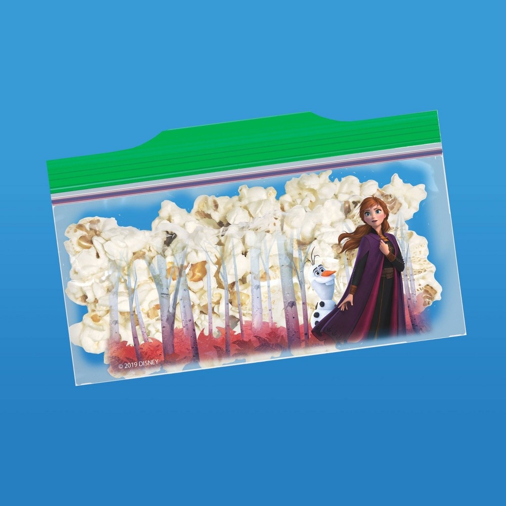 slide 2 of 10, Ziploc Brand Snack Bags - Disney's Frozen, 2 x 66 ct