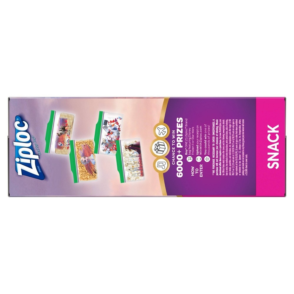 slide 6 of 10, Ziploc Brand Snack Bags - Disney's Frozen, 2 x 66 ct