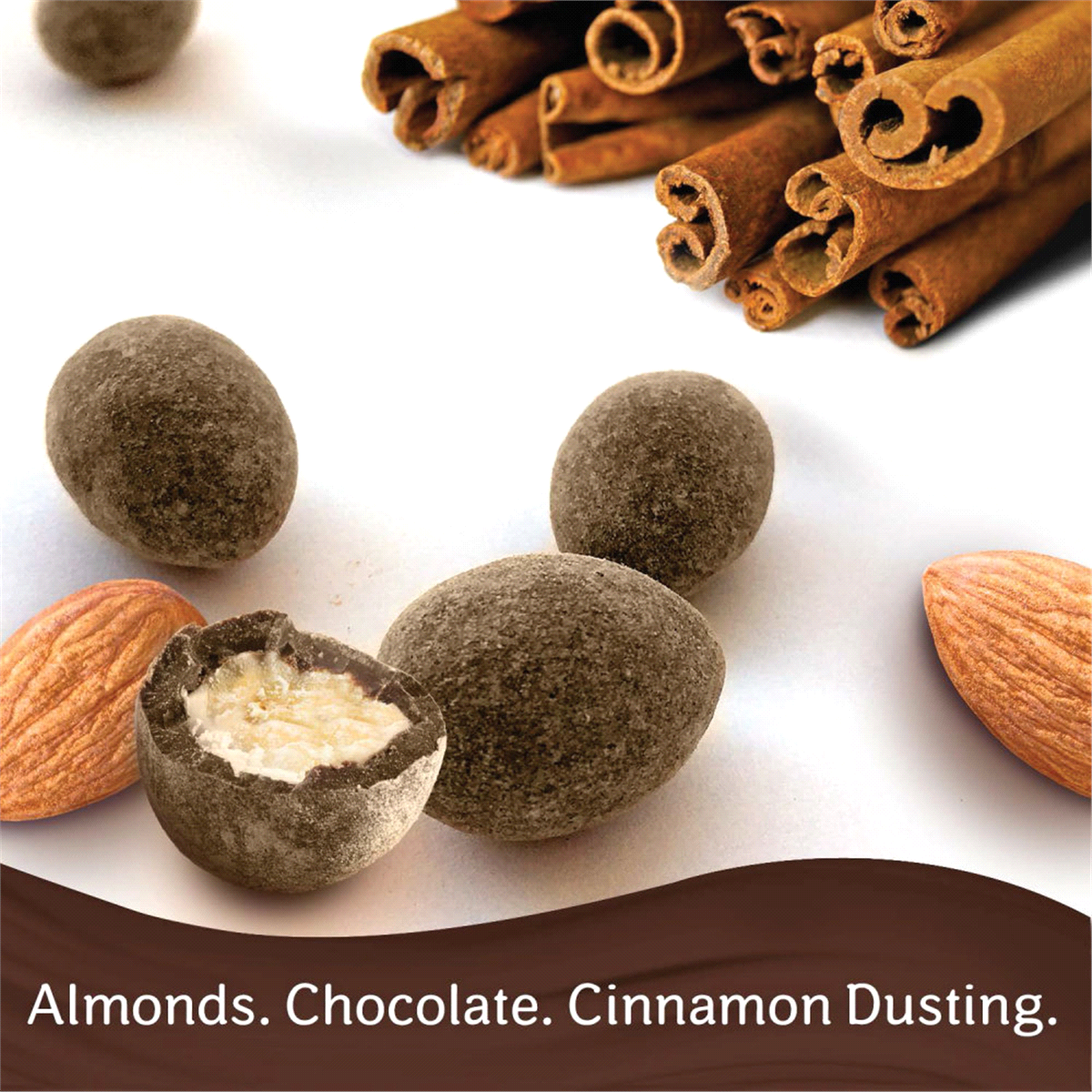 slide 2 of 9, Dove Cinnamon Dusted Dark Chocolate Dipped Almonds, 5.5 oz